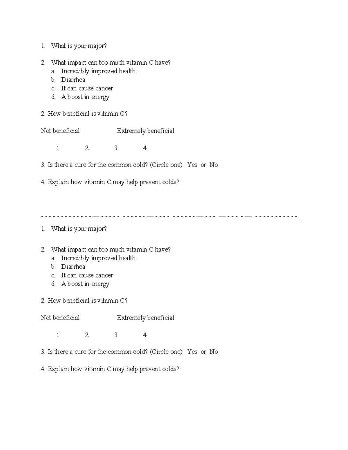 survey-what-is-your-major-what-impact-can-too-much-vitamin-c-have-a