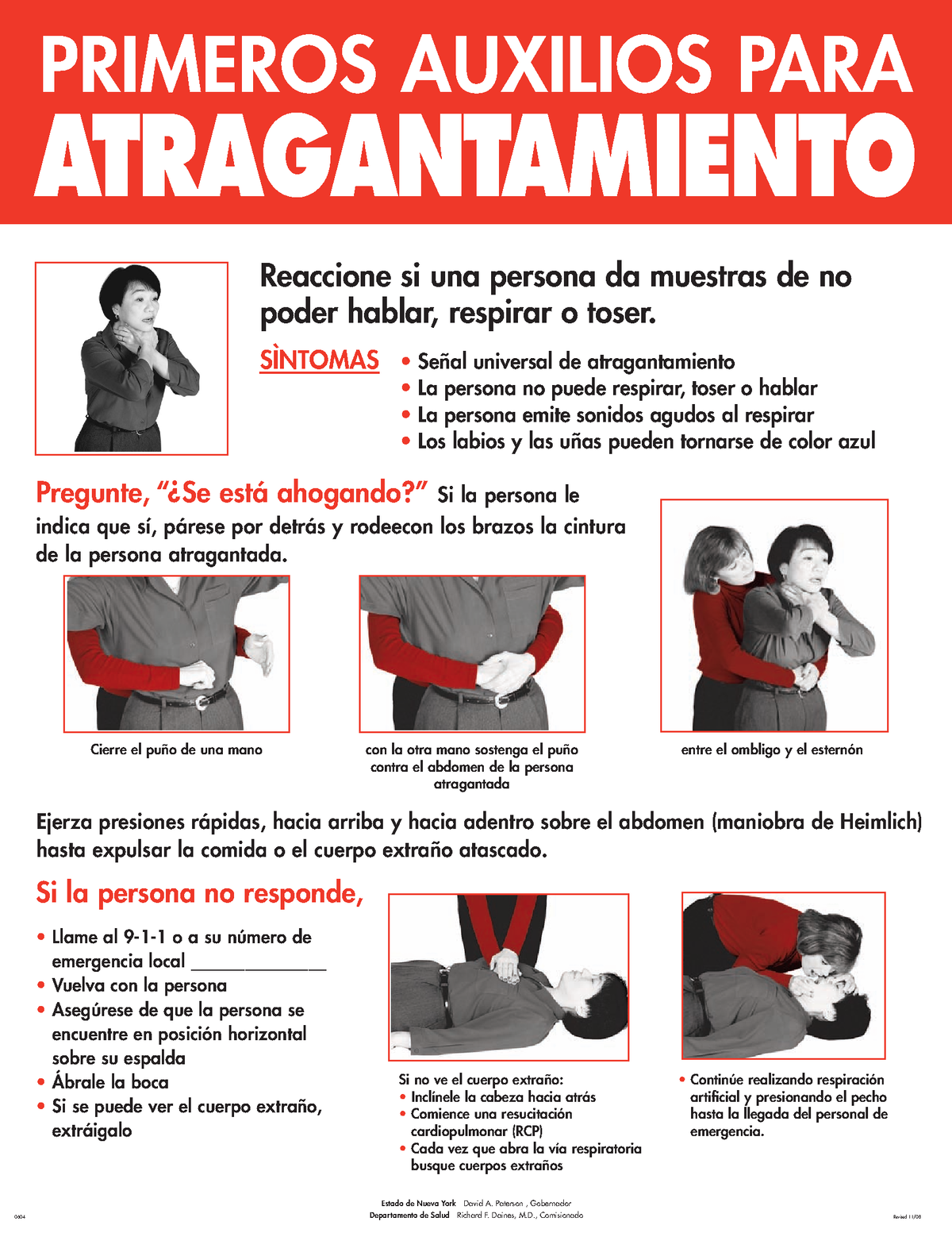 Primeros Auxilios - PRIMEROS AUXILIOS PARA ATRAGANTAMIENTO Cierre El ...