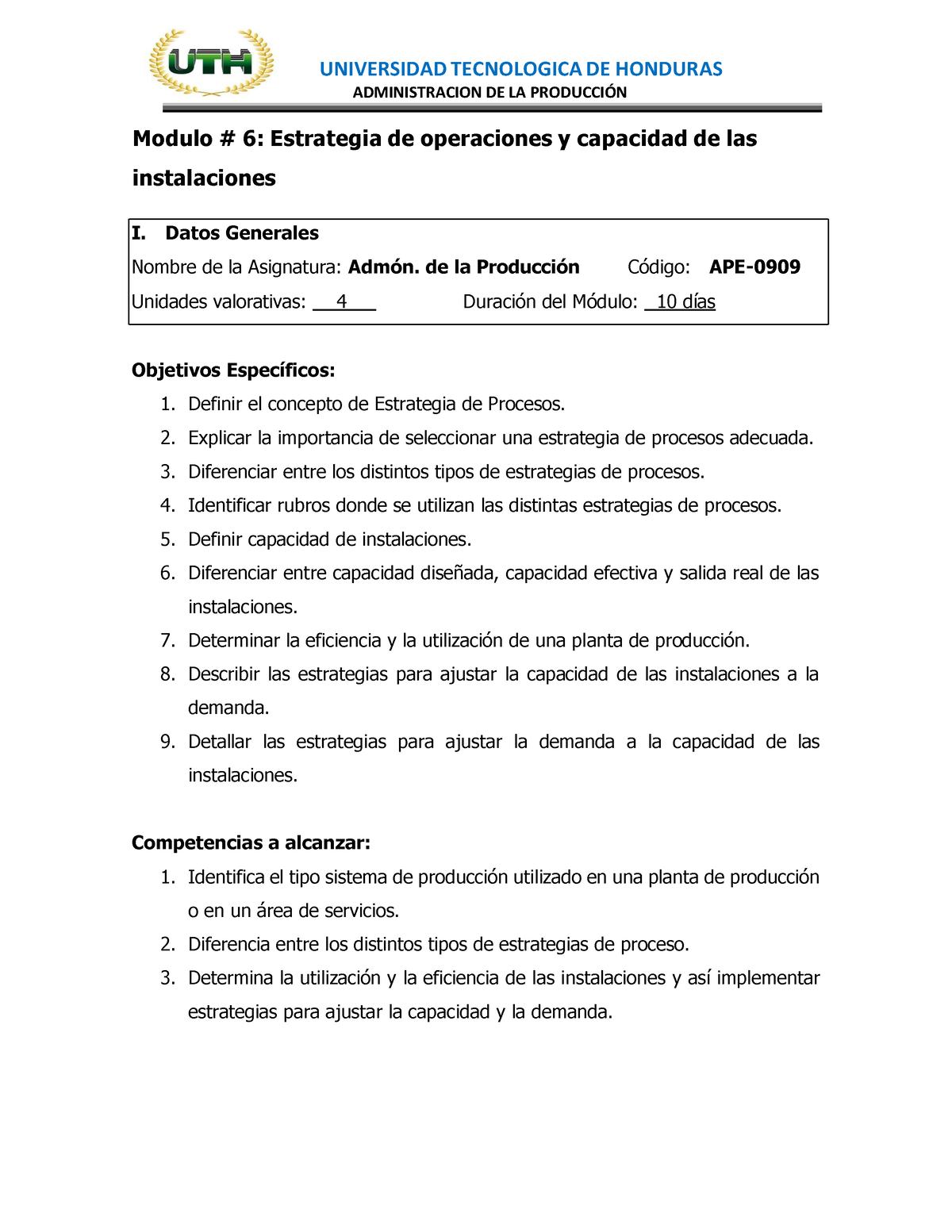 Modulo Admon De La Produccion Administracion De La Produccin Modulo Estrategia De