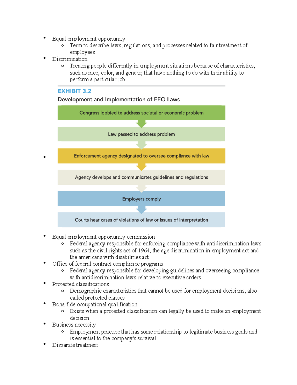 Chapter 3 - Equal Employment Opportunity O Term To Describe Laws ...