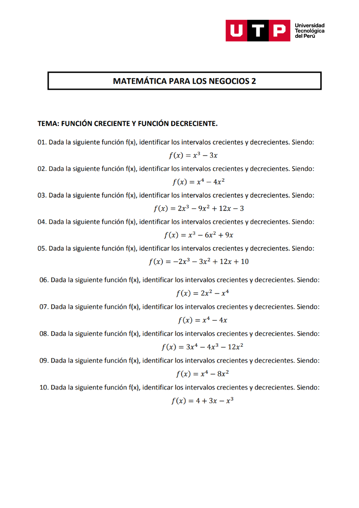 S07.s2 - Ejercicios Propuestos - Matematicas - Studocu