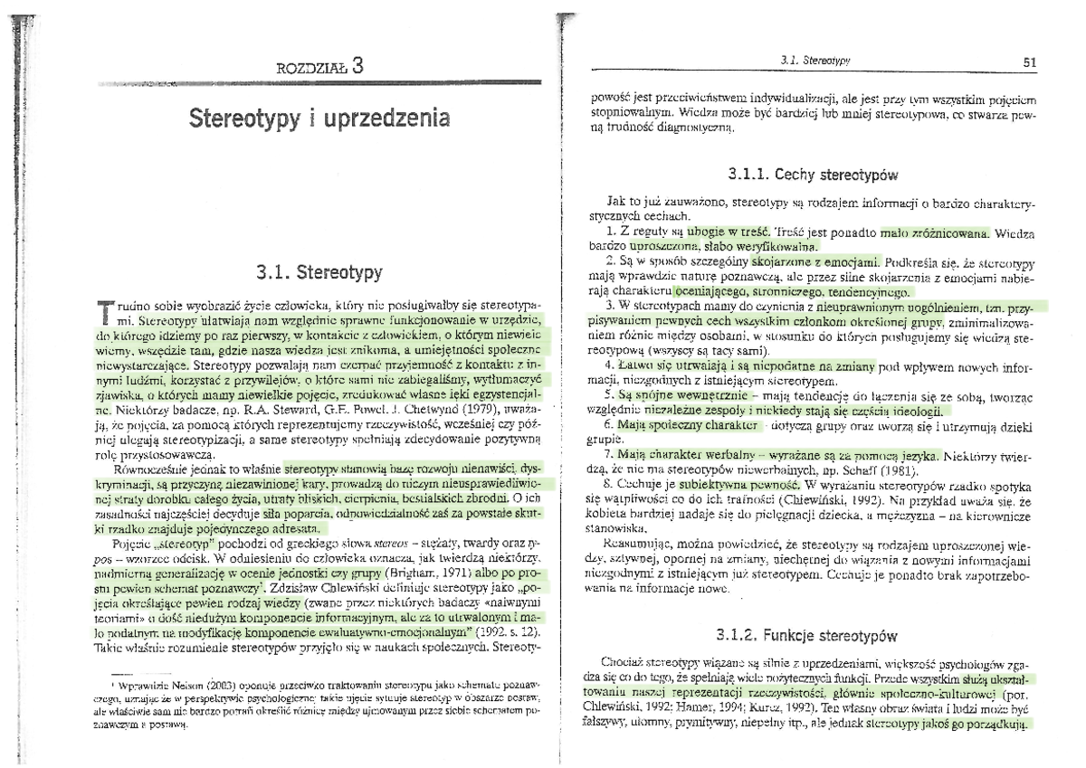 Stereotypy 2 - Psychologia - Studocu
