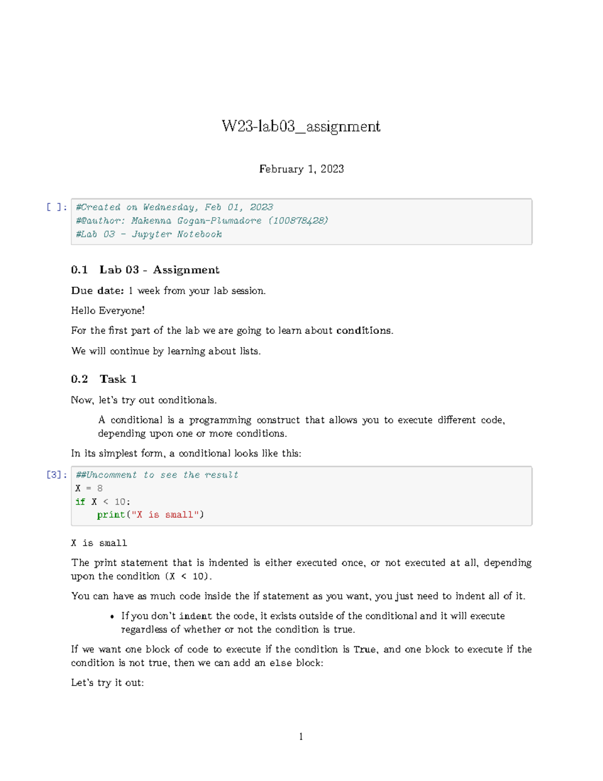 W23-lab03 Assignment - Third Lab Assignemnt - W23-lab03_assignment ...