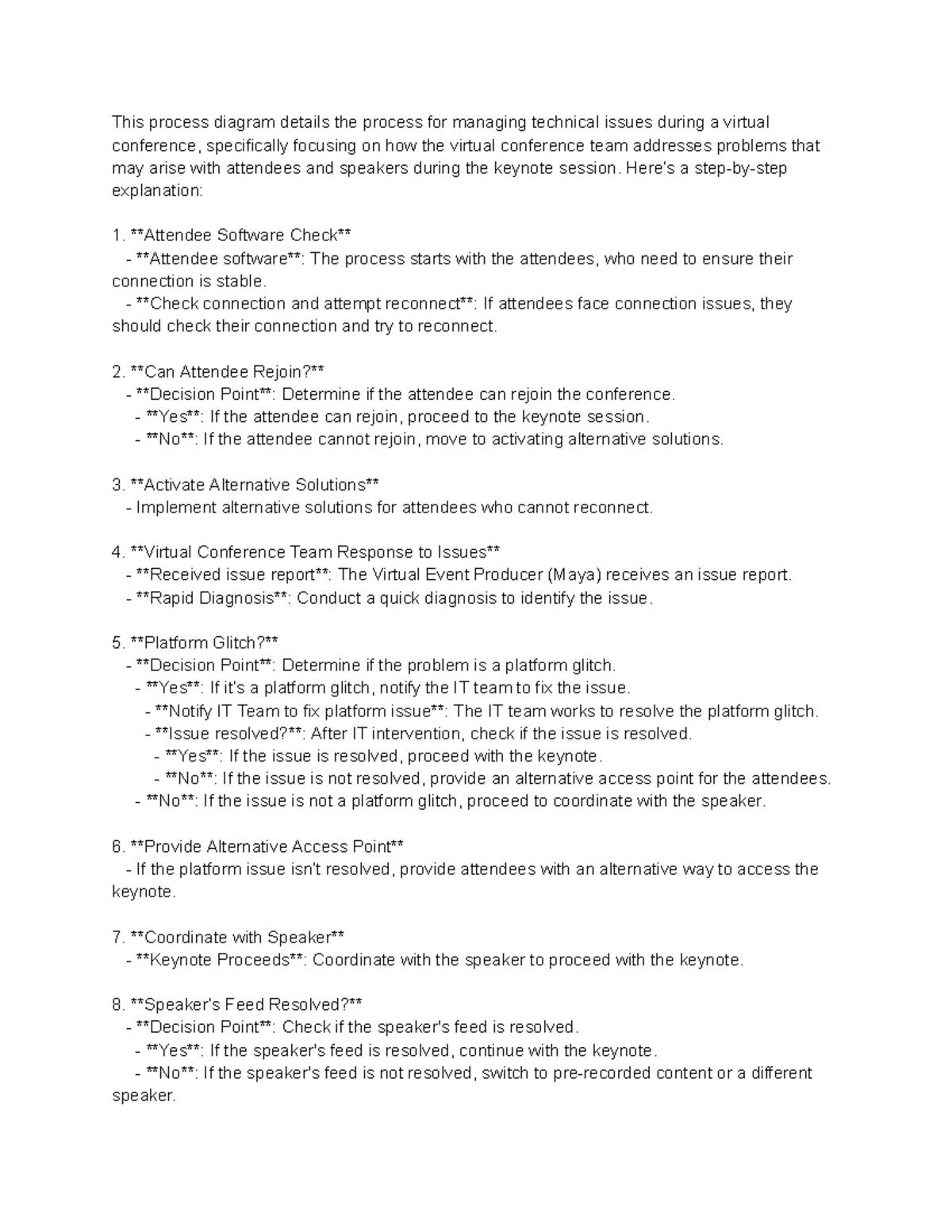 BA - Flow Chart - This process diagram details the process for managing ...