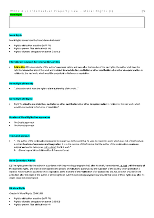 IP topic 1 Introduction notes - Intellectual Property Law Introduction ...