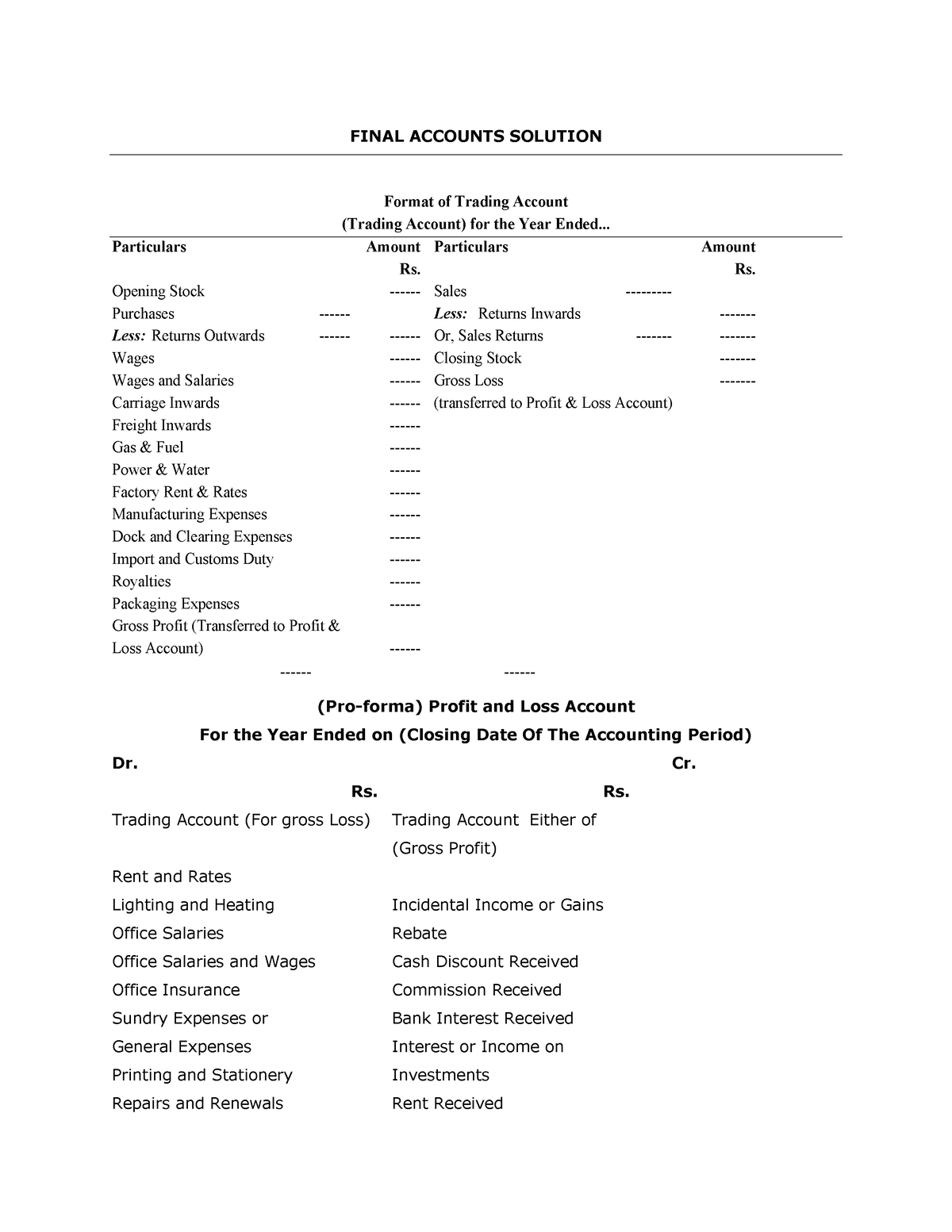 final-accounts-questions-and-answers-final-accounts-solution-format-of-trading-account