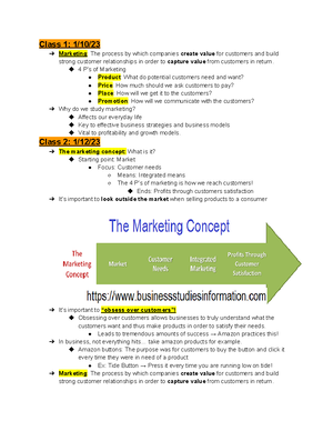 MKTG - Exam 1 Notes - MKTG 301 – EXAM 1 STUDY GUIDE Prof. Roth & Prof ...