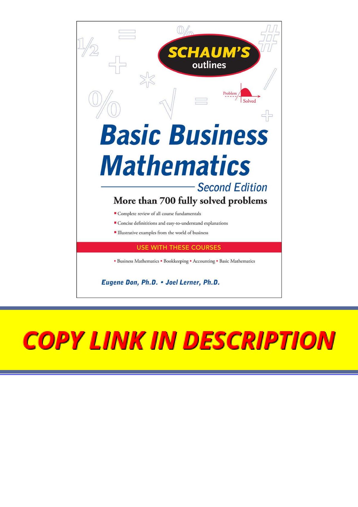 Ebook Download Schaums Outline Of Basic Business Mathematics 2Ed ...