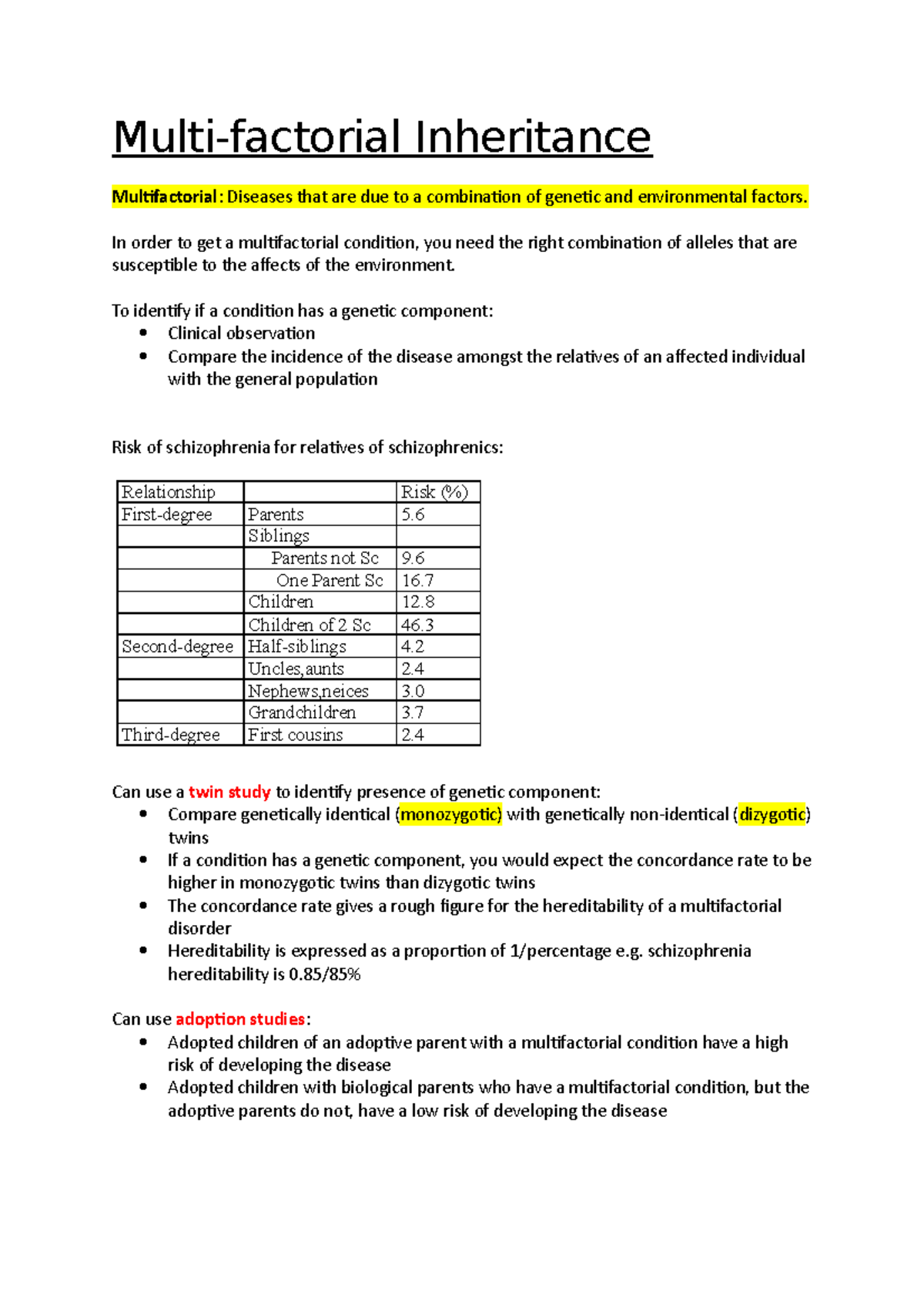 Inheritance Multifactorial: Genetic and Environmental Factors in ...