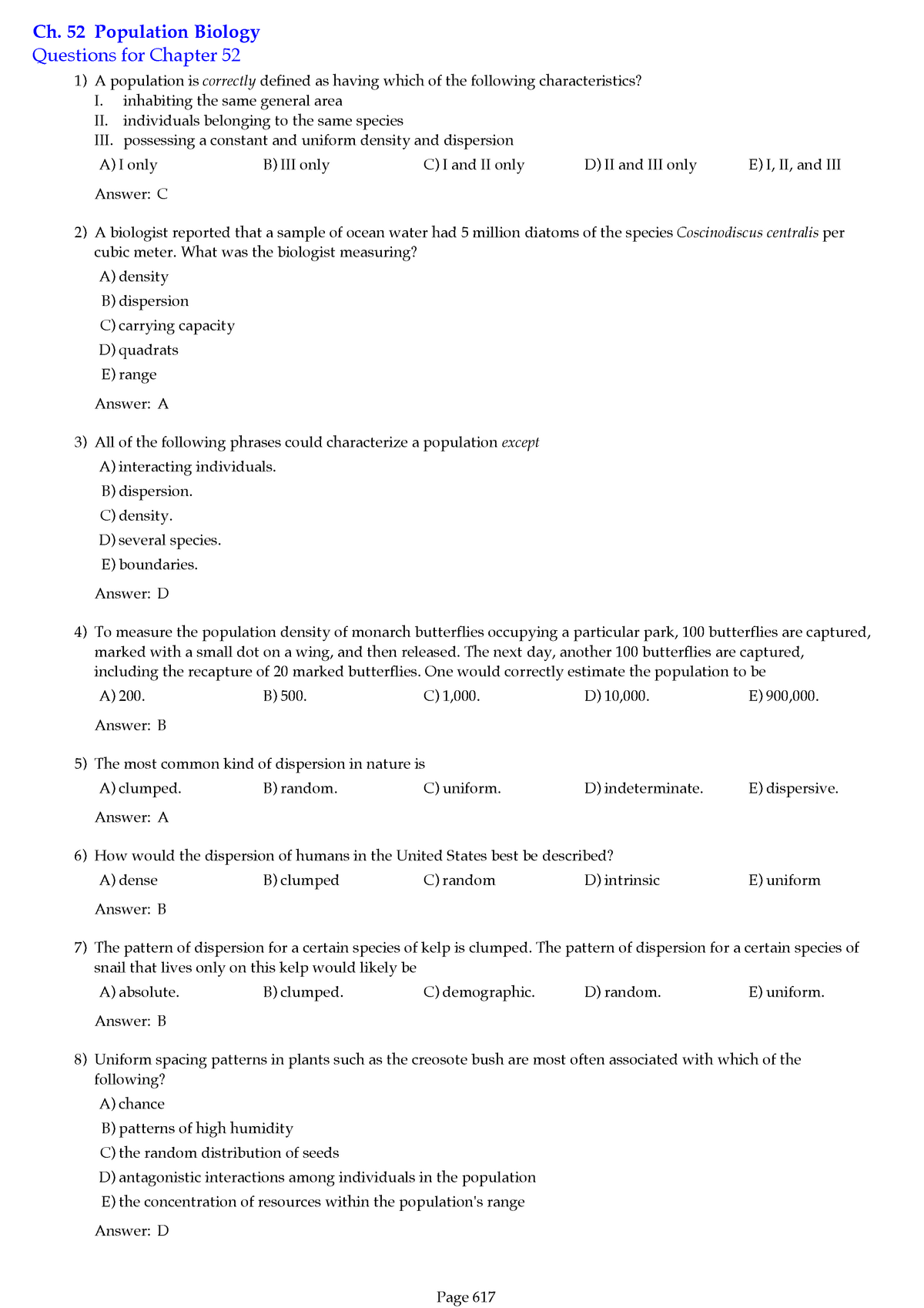 C6e 52 - lecture Notes - Ch. 52 Population Biology Questions for ...