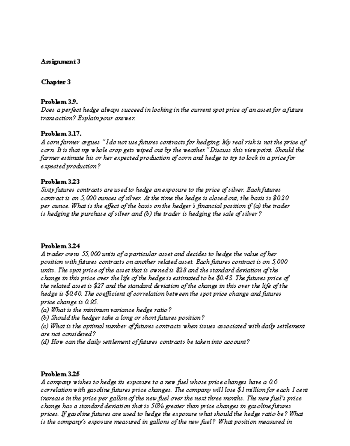 Assignment 3-1 Derivative - Assignment 3 Chapter 3 Problem 3. Does a ...
