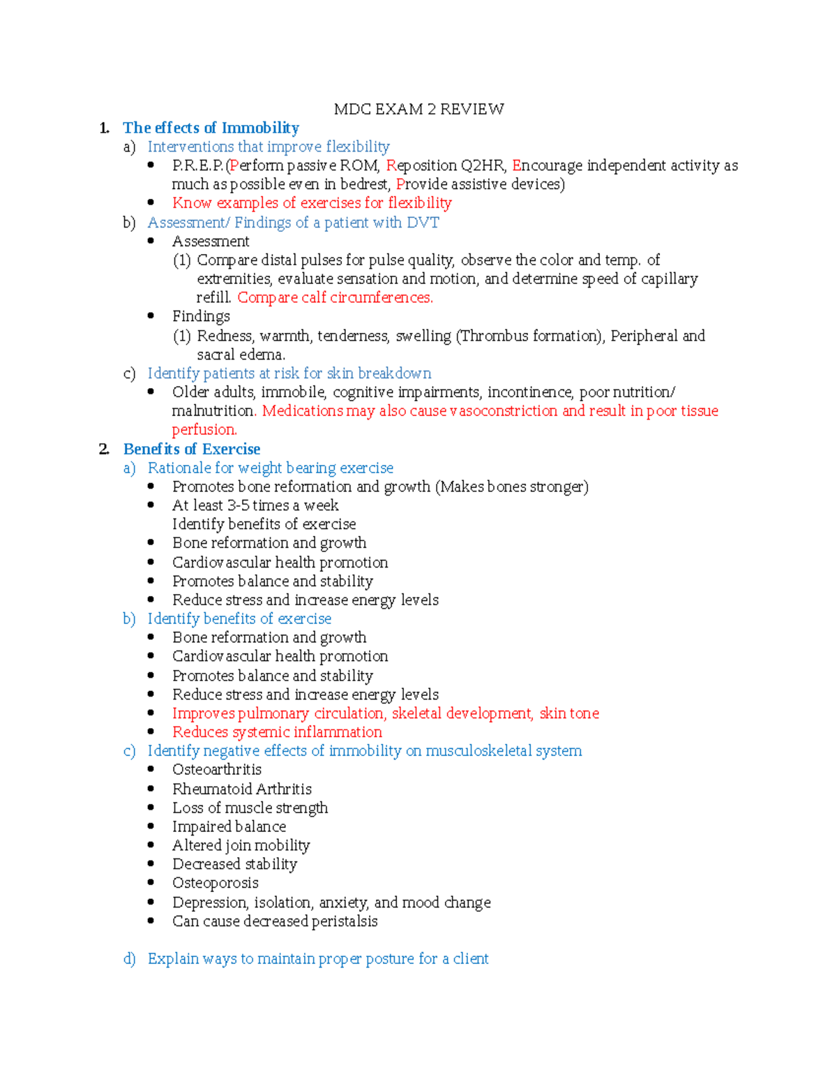 Mdc Exam 2 Review Multidimensional Care Ii Nur2392 Mdc Exam 2 Review 1 The Effects Of Mdc Exam 2 Review Multidimensional Care Ii Nur2392 Mdc Exam 2 Review 1 The Effects Of