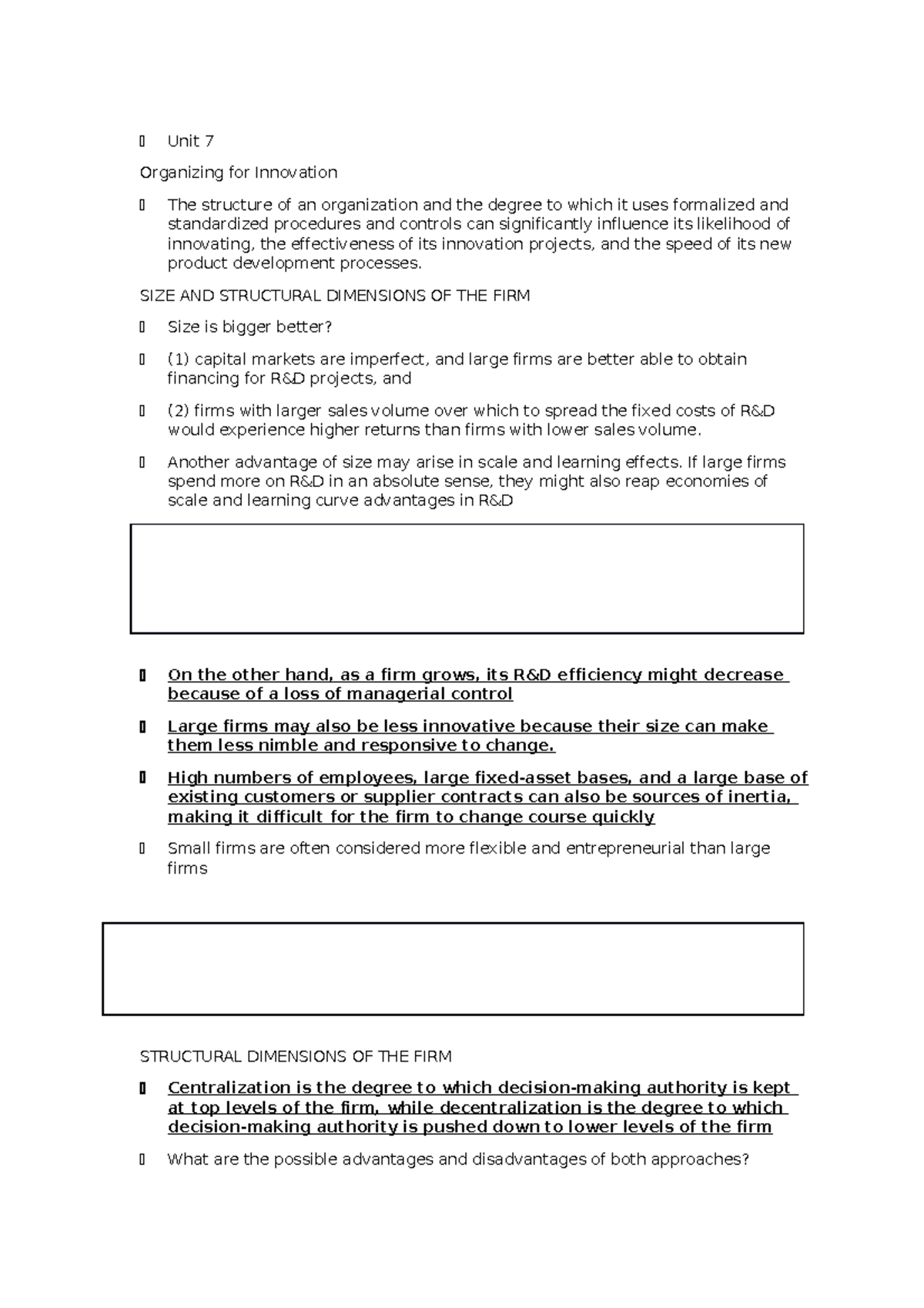 unit-7-organizing-for-innovation-size-and-structural-dimensions-of