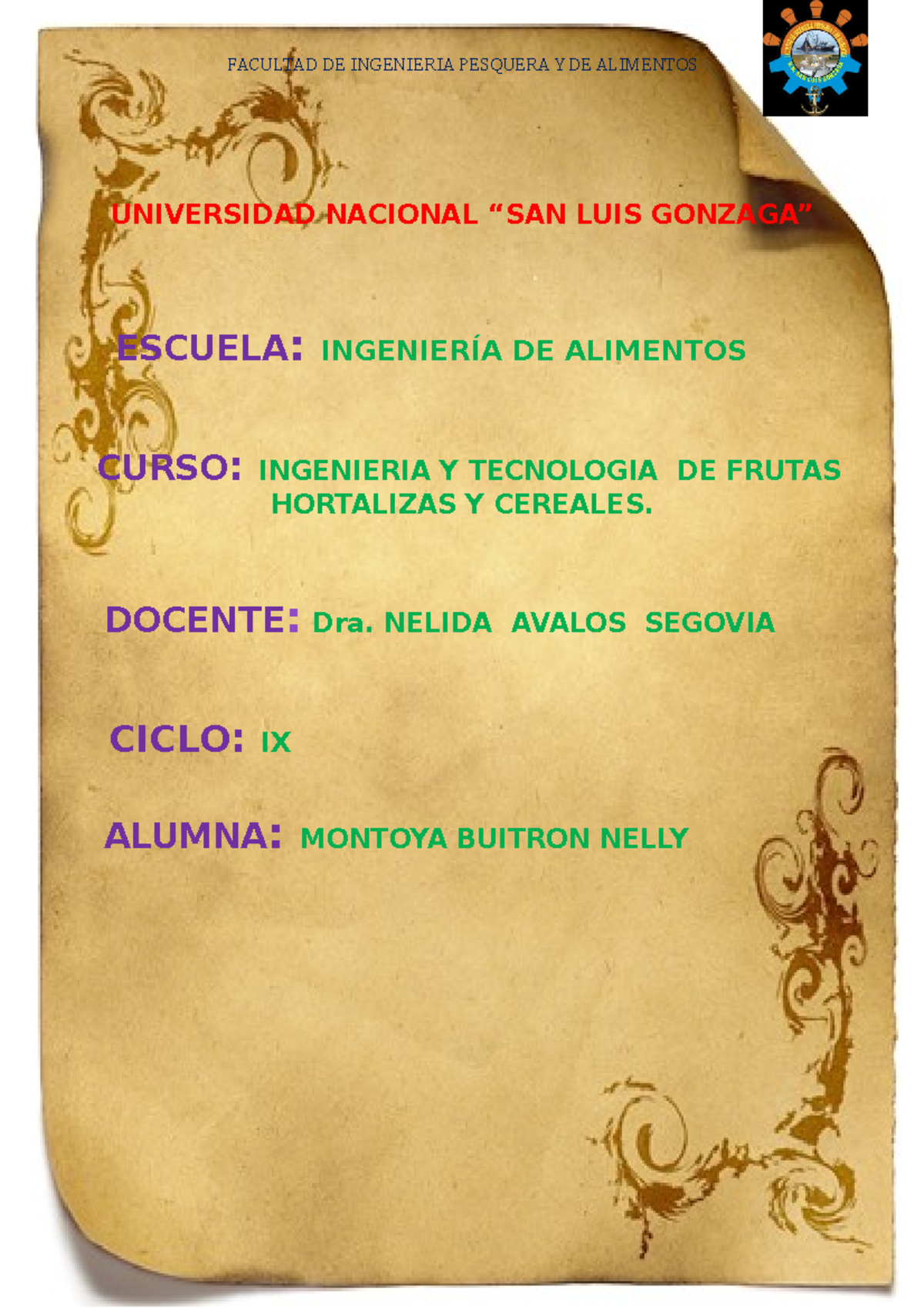 Beneficios - DSDSD - UNIVERSIDAD NACIONAL “SAN LUIS GONZAGA” ESCUELA ...
