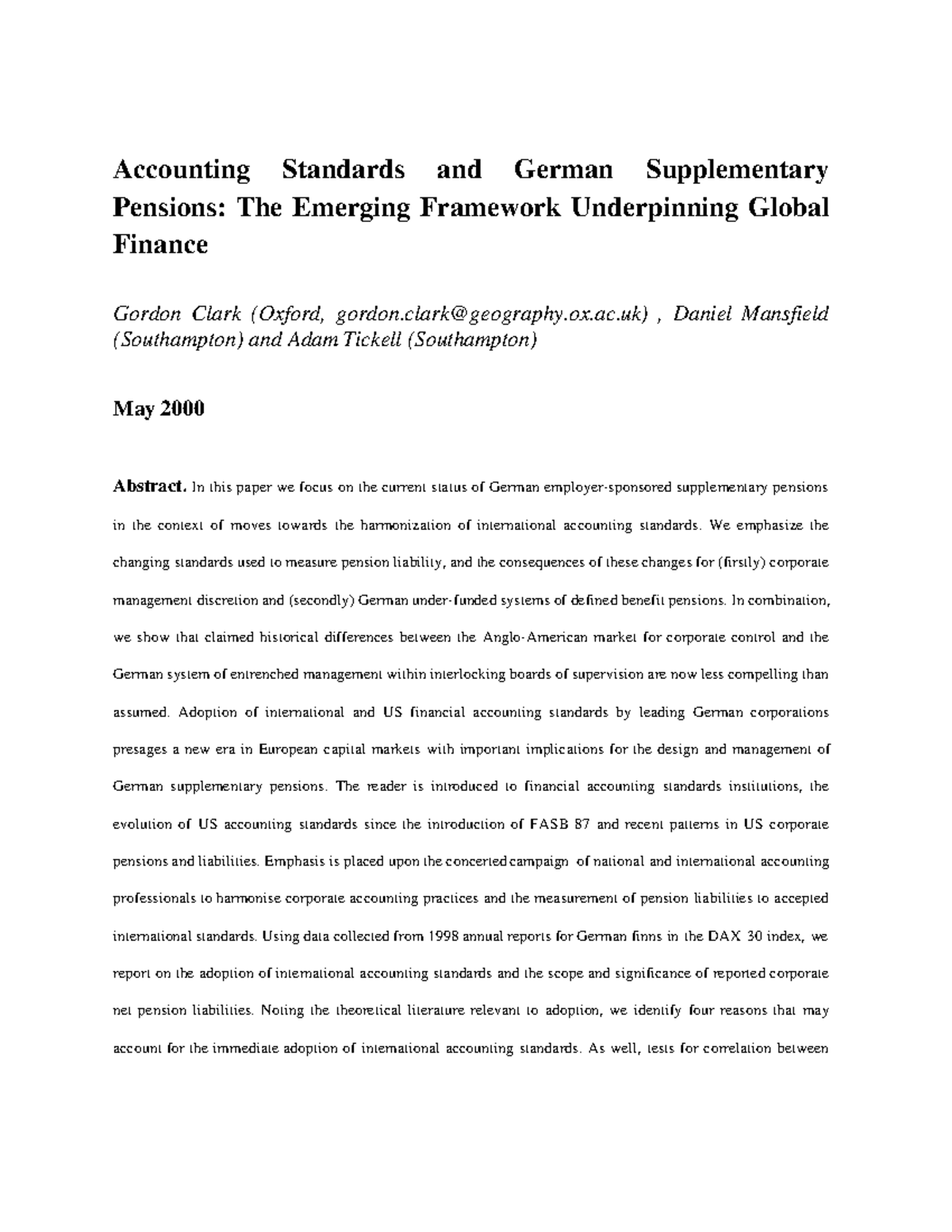 Accounting Standards and German Suppleme Accounting Standards and