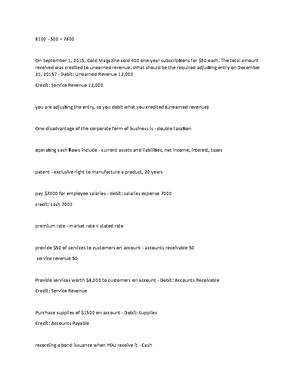Chapter 4 in class Practice Problems - © Swati Bhandarkar. All rights ...