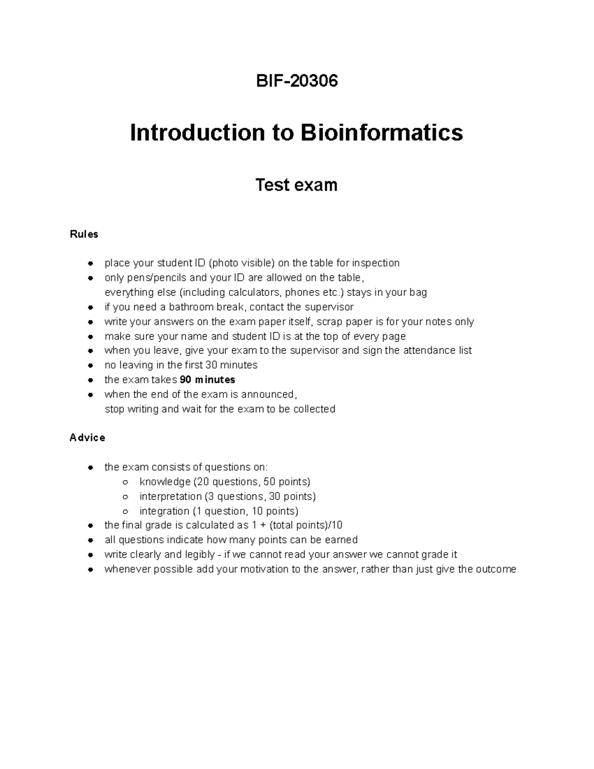 test-exam-with-answers-bif-introduction-to-bioinformatics-test-exam