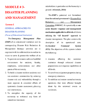 Module #4 Concept OF Disaster RISK Reduction (DRR) Concepts - MODULE-4 ...