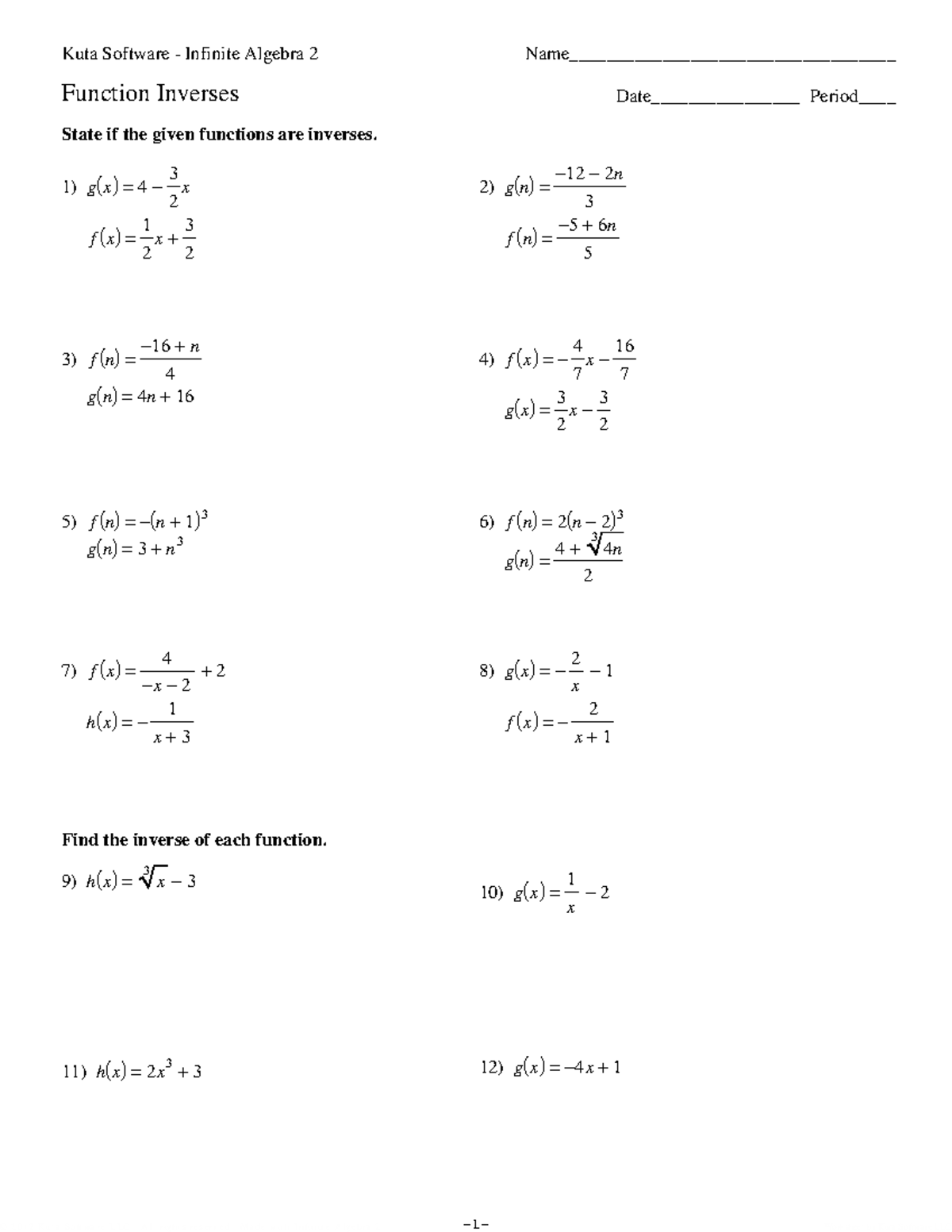 Function inverses kuta 8 b 2 b 0 z 162 e 9 keuwtua 2 7 sqozfst 6