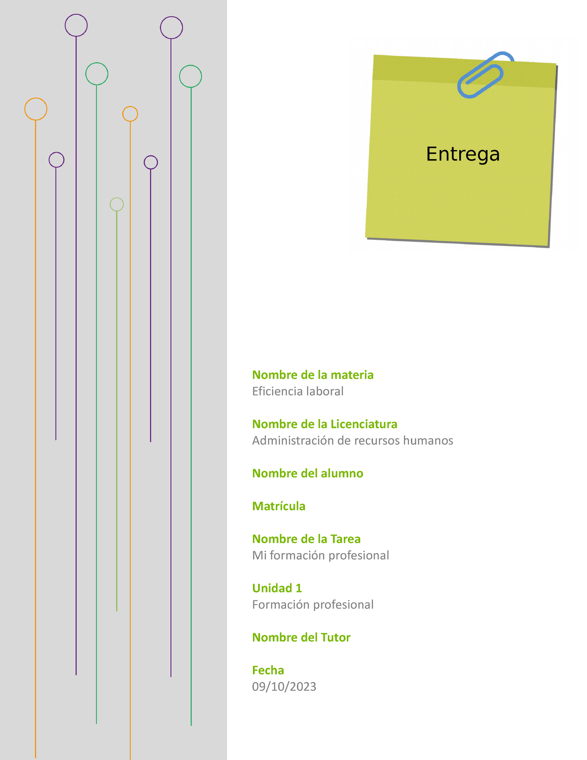 Eficiencia Laboral - Semana 2 - Nombre De La Materia Eficiencia Laboral ...