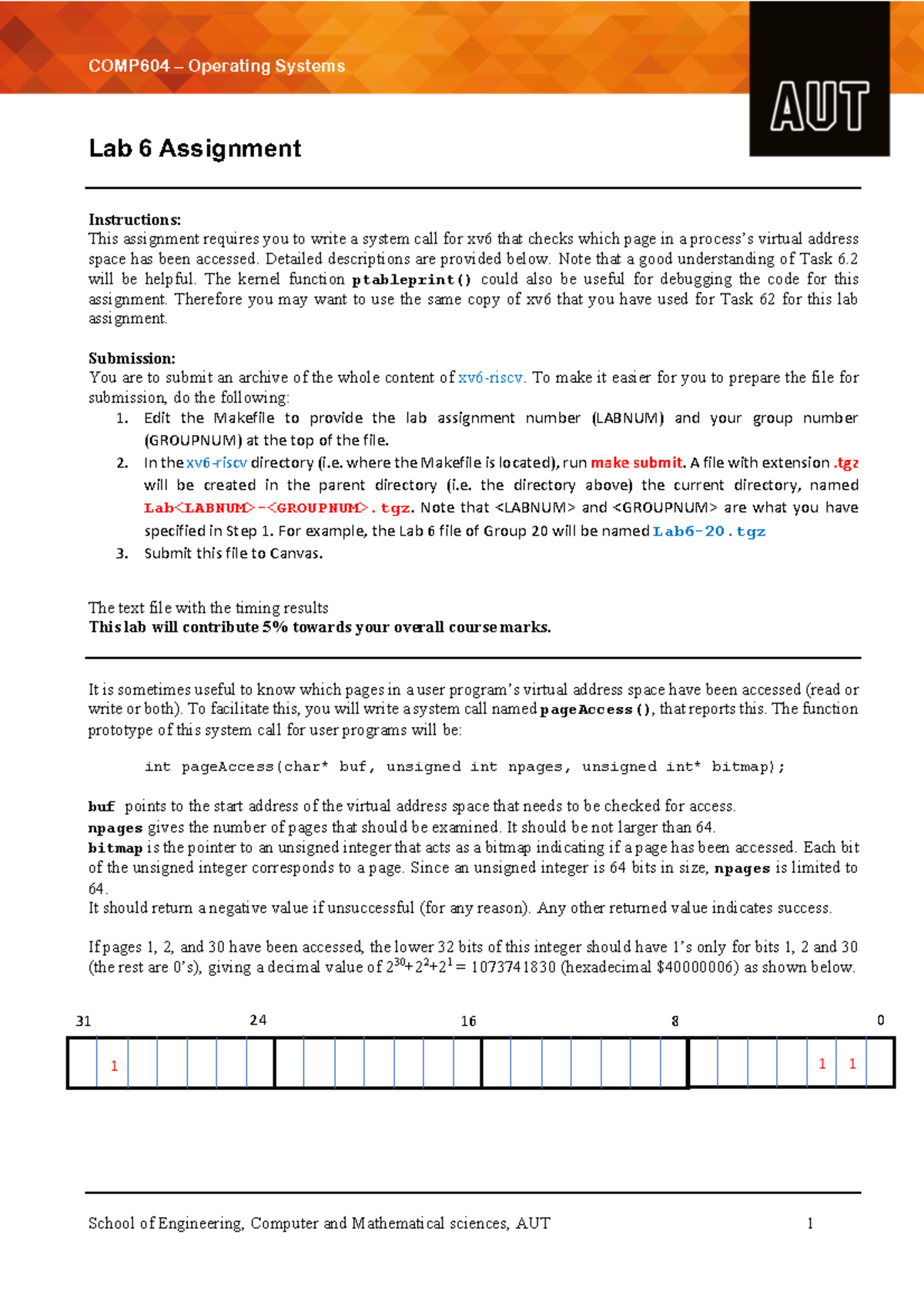 COMP604 LAB06 Brief - COMP604 – Operating Systems School of Engineering ...