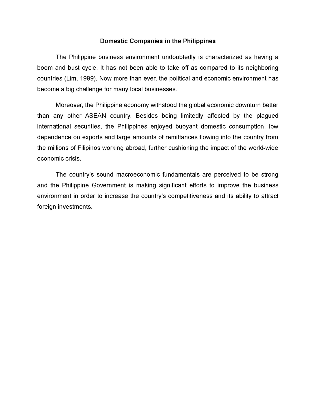 thesis about small business in the philippines pdf