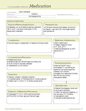 Med Template Rhogam - Ati - Active Learning Templates Therapeutic 