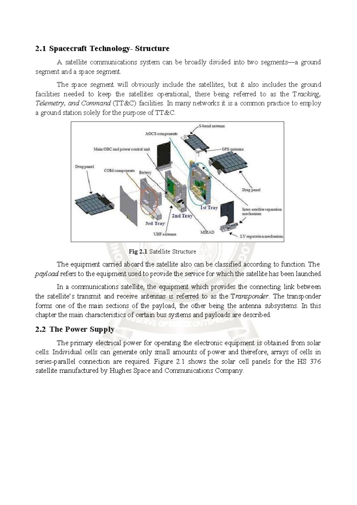 2 - SATELLITE COMMUNICATION - 2 Spacecraft Technology- Structure A ...