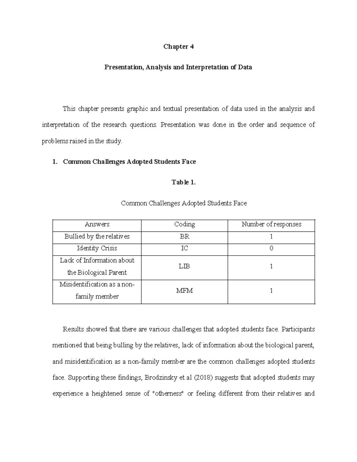 Chapter 4 - Practical Research - Chapter 4 Presentation, Analysis and ...