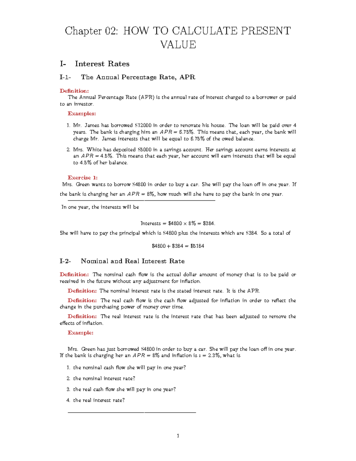 FIN3301-Ch02-Part1 Present value in principals of finance - Chapter 02 ...