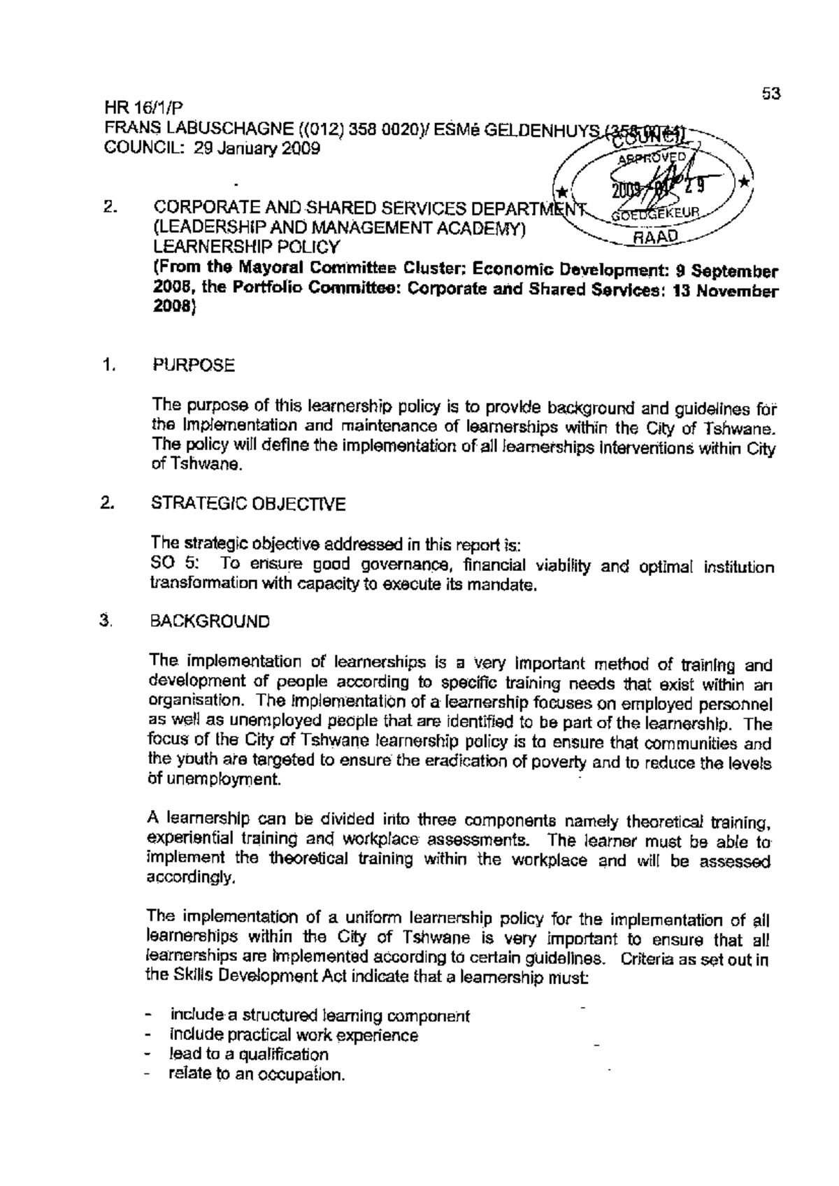 6. Learnership Policy - CPUB011 - Studocu