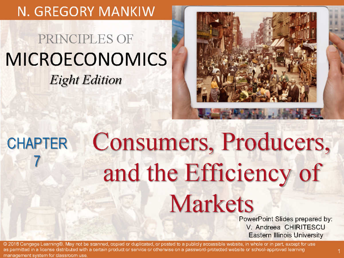 Microeconomi CS: Consumers, Producers, And The Efficiency