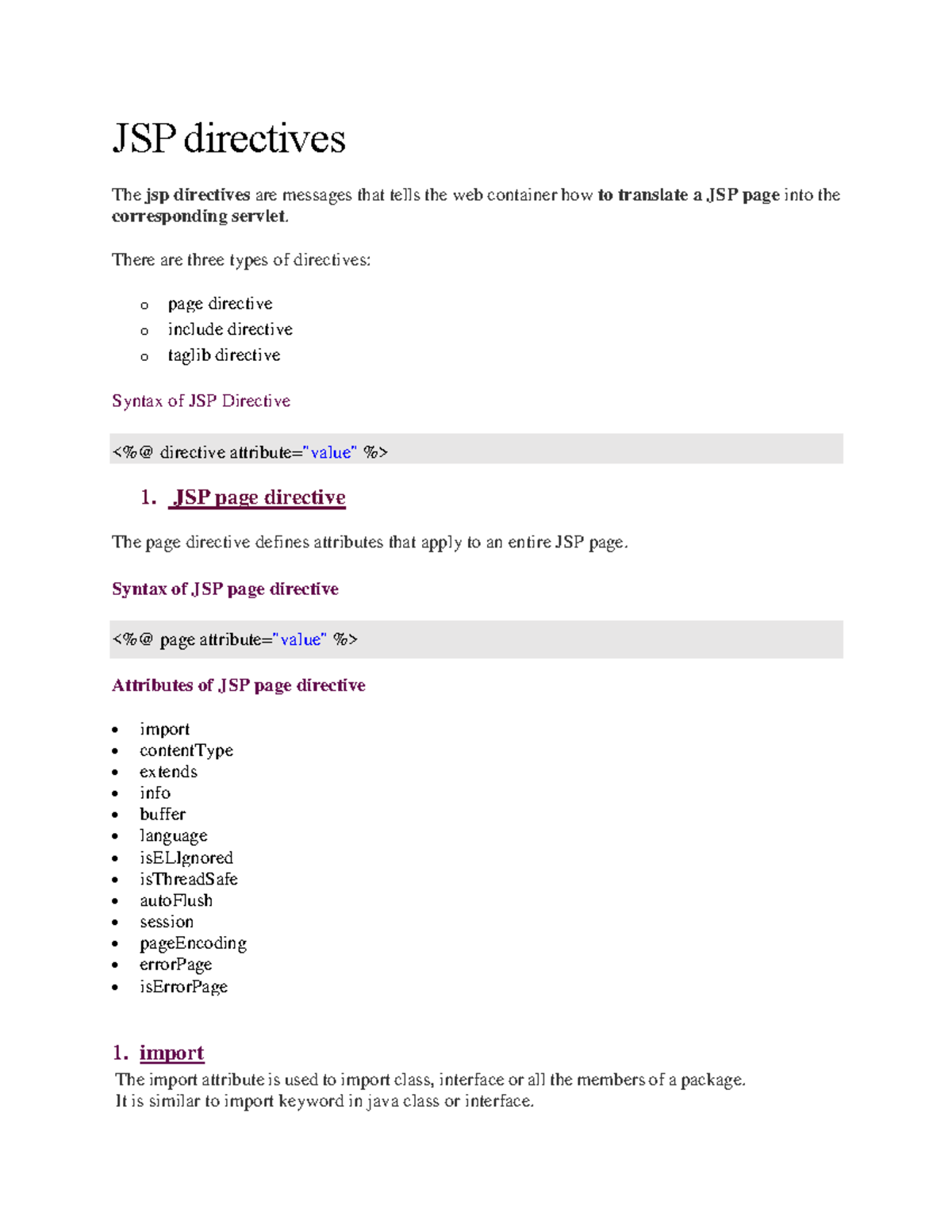 jsp-notes-4-n-a-for-now-jsp-directives-the-jsp-directives-are