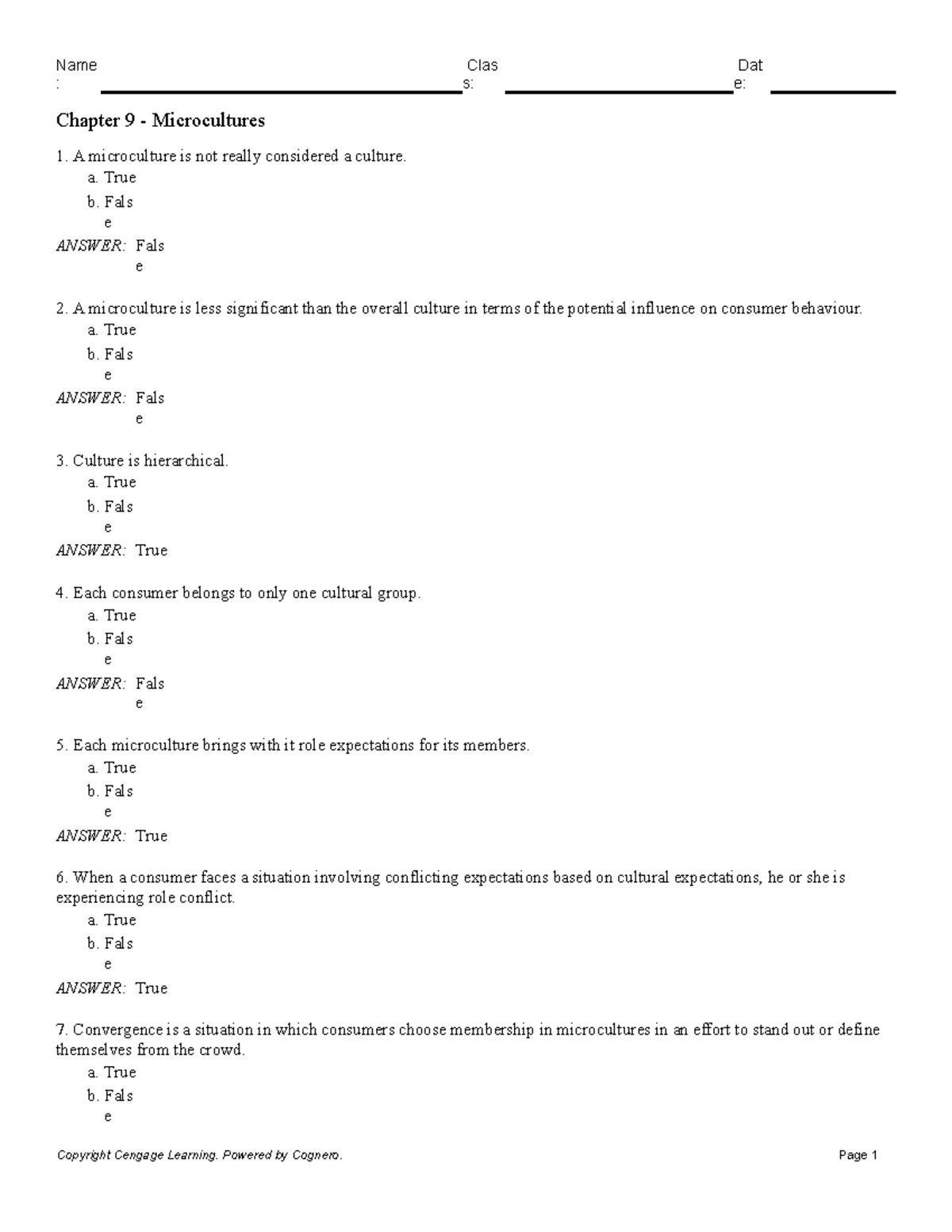 Chapter 9 Microcultures, bank - : s: e: Chapter 9 - Microcultures A ...