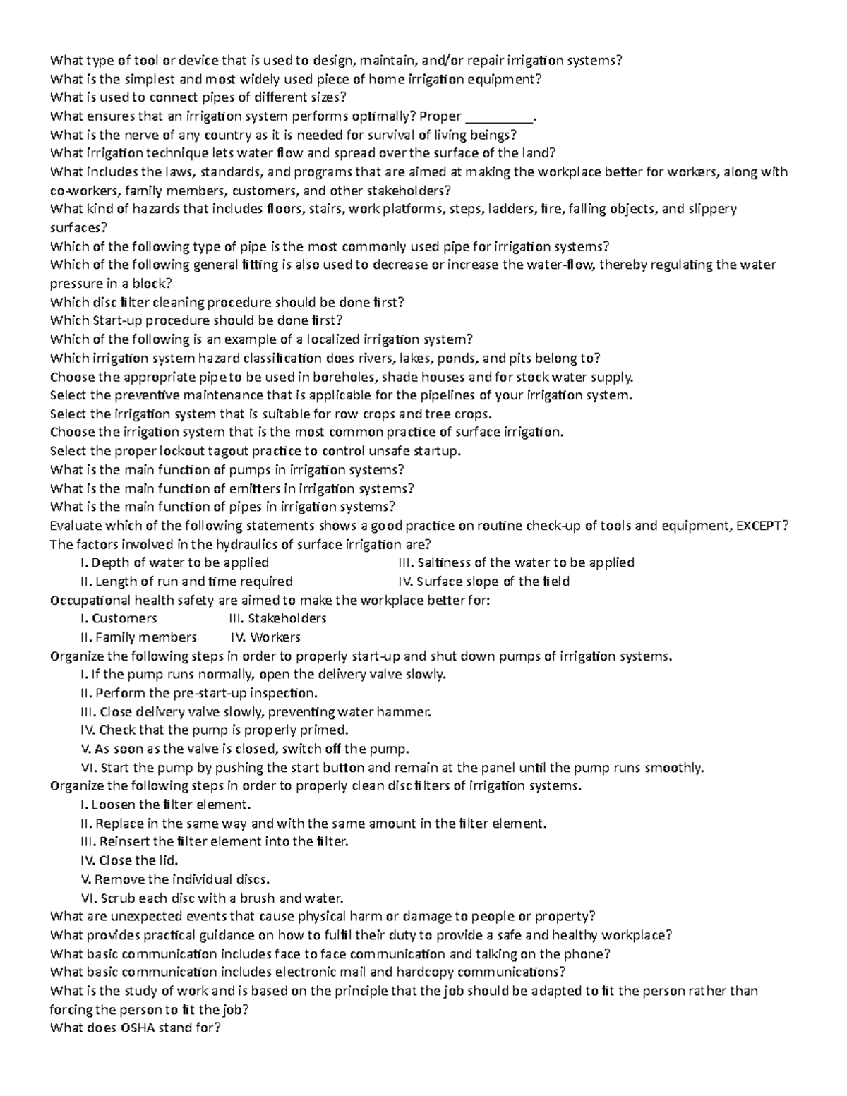 Tle-10-review - Example Questions For Agriculture Periodical Test 