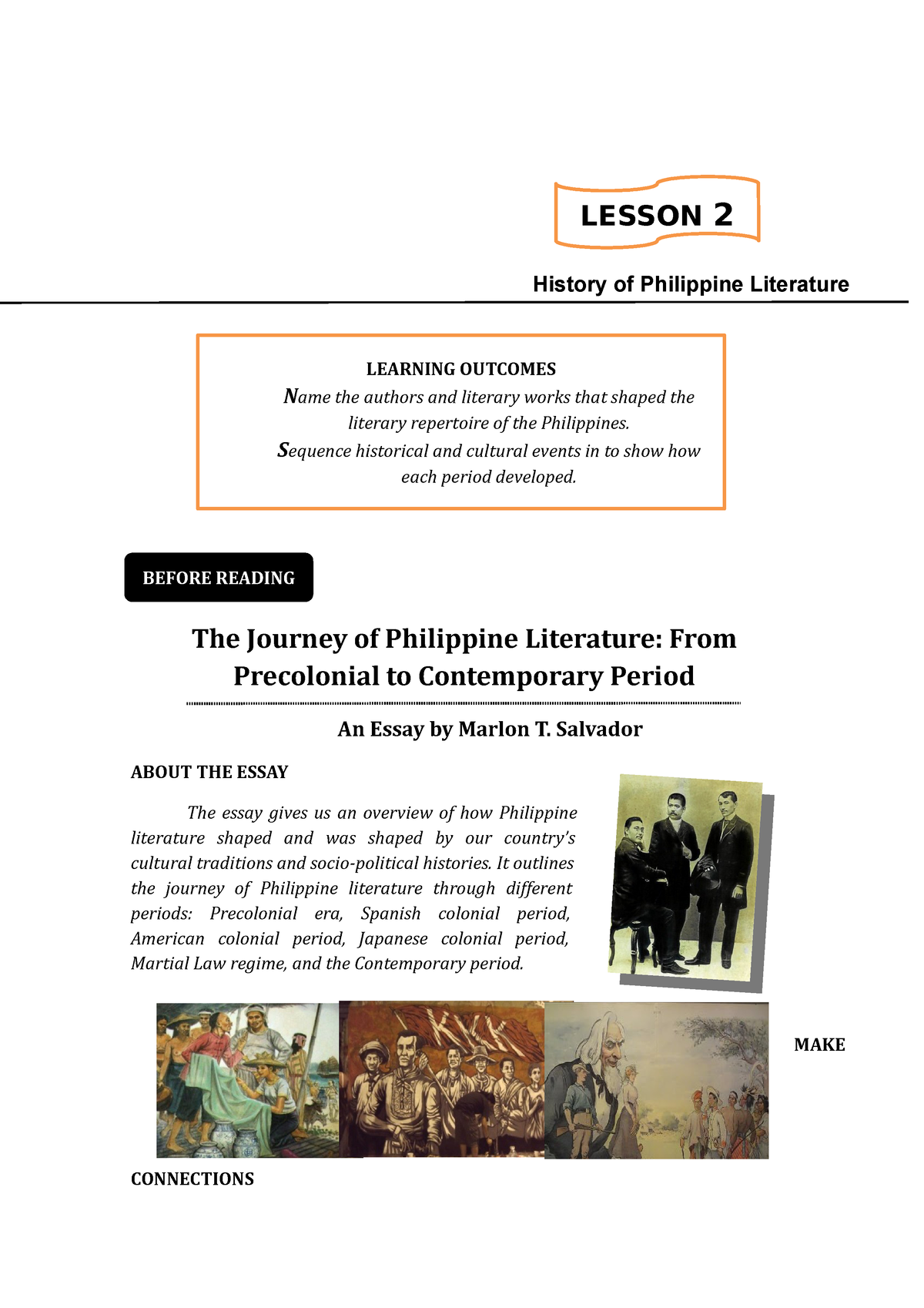 essay about philippine literary history