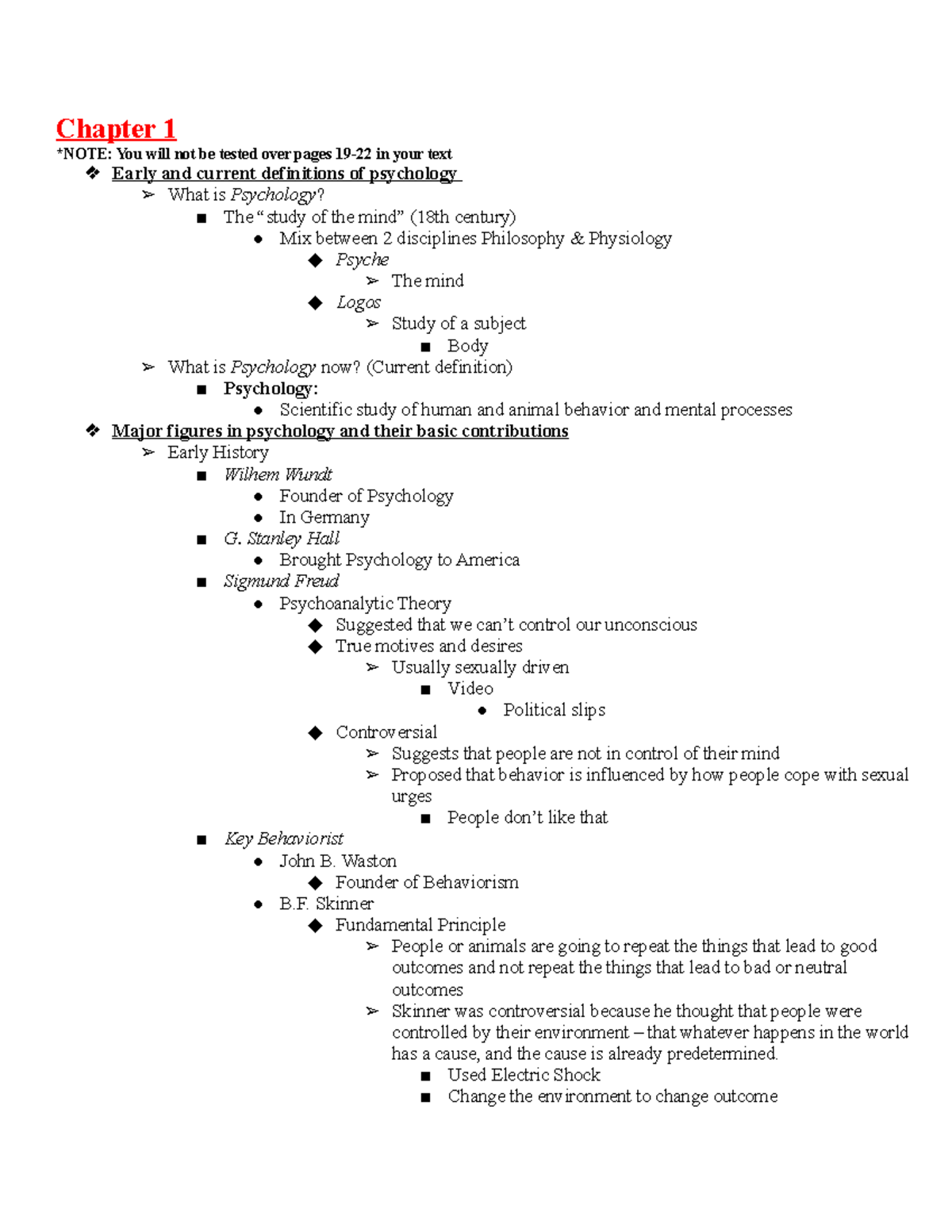 Study Guide 1-4 - Chapter 1 *NOTE: You Will Not Be Tested Over Pages 19 ...