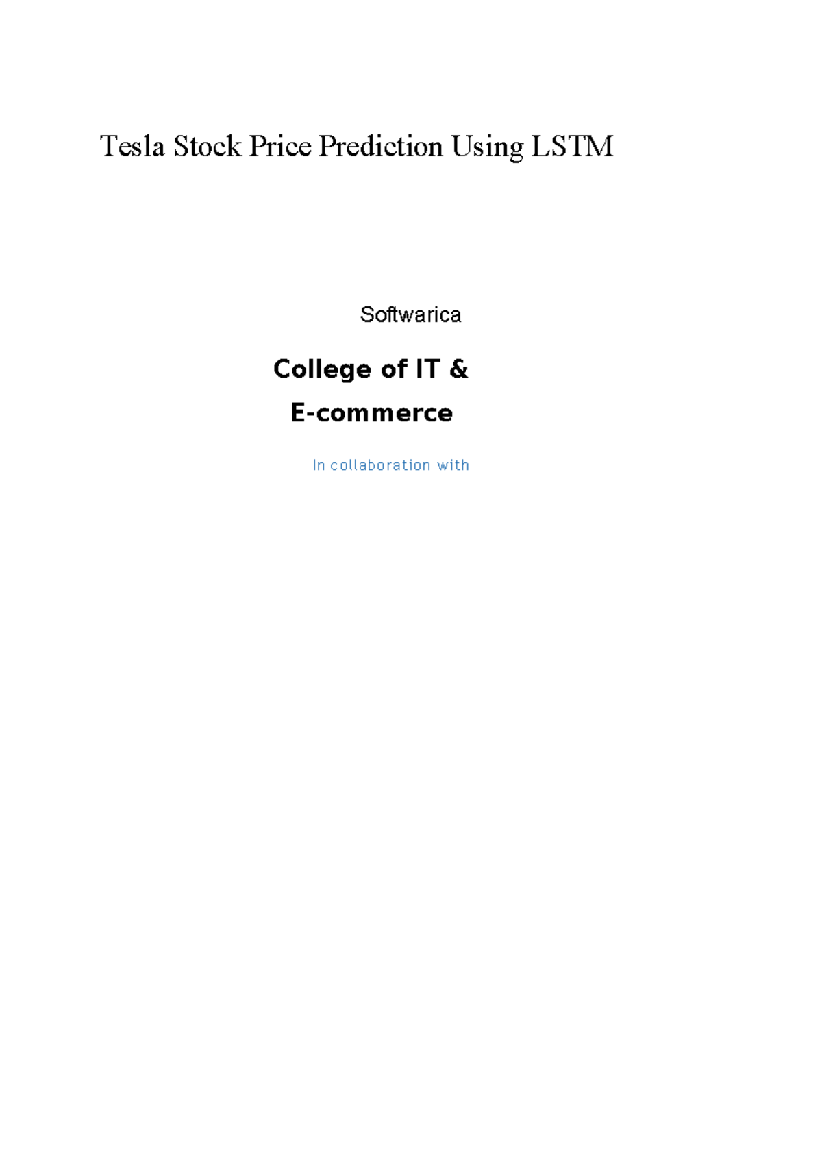 Tesla Stock Price Prediction Using LSTM - Tesla Stock Price Prediction ...