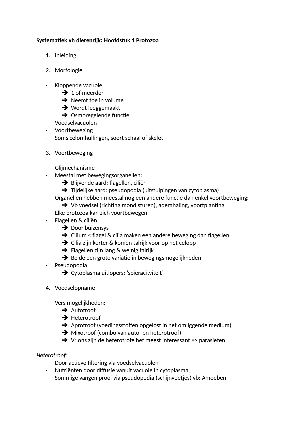 Systematiek Vh Dierenrijk H1 - Systematiek Vh Dierenrijk: Hoofdstuk 1 ...