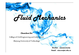 Chapter 5 Open Channel Flow - Fluid Mechanics Chunchen Xia College Of ...