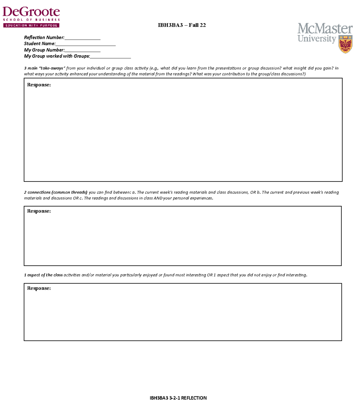 3-2-1 Learning Reflection Template - IBH3BA3 F22 - IBH3BA3 – Fall 22 ...