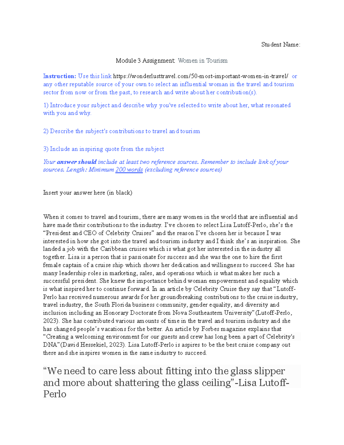 ~~Module 3 Assignment Template 2-2 copy - Student Name: Module 3 ...