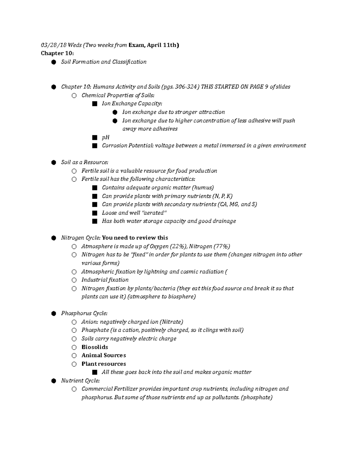 Exam 2 Chapter 10 - Dr. Maureen A. Muldoon - 03/28/18 Weds (Two weeks ...