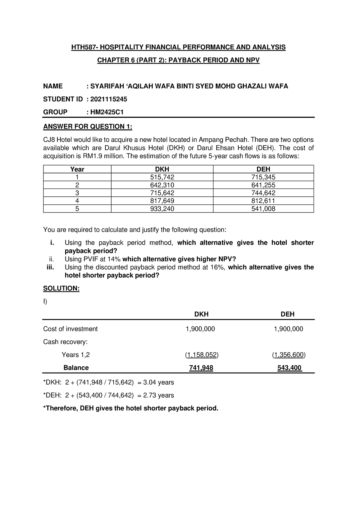 individual assignment hth587