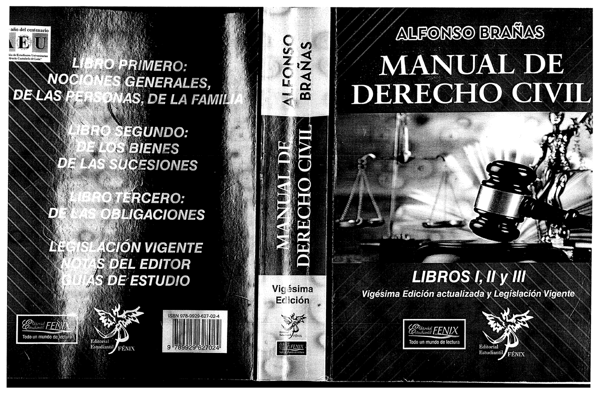 Manual De Derecho Civil - Alfonso Brañas - DERECHO CIVIL I - Studocu