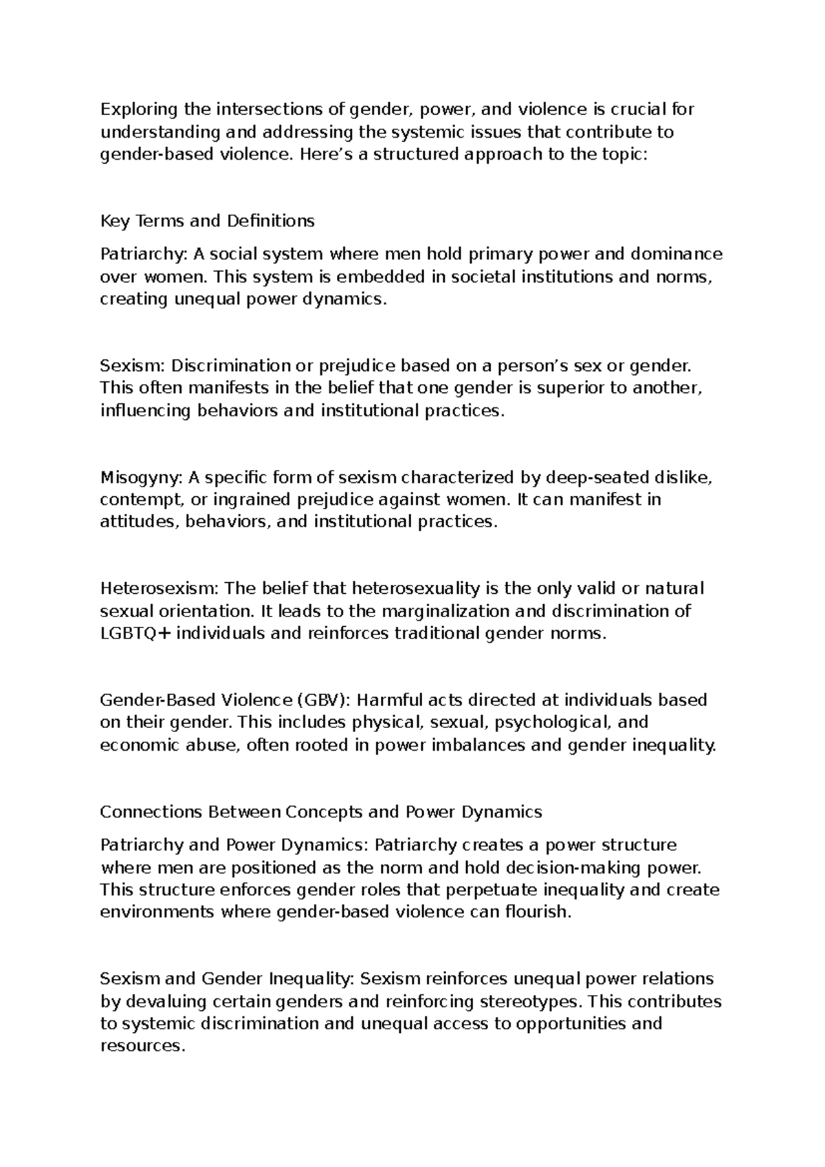 Exploring the intersections of gender - Here’s a structured approach to ...