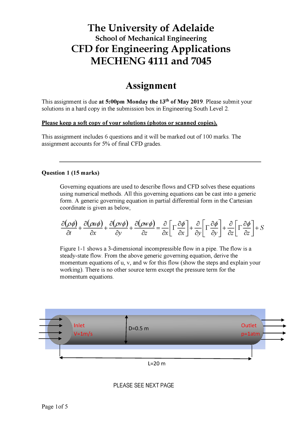 cfd assignment report