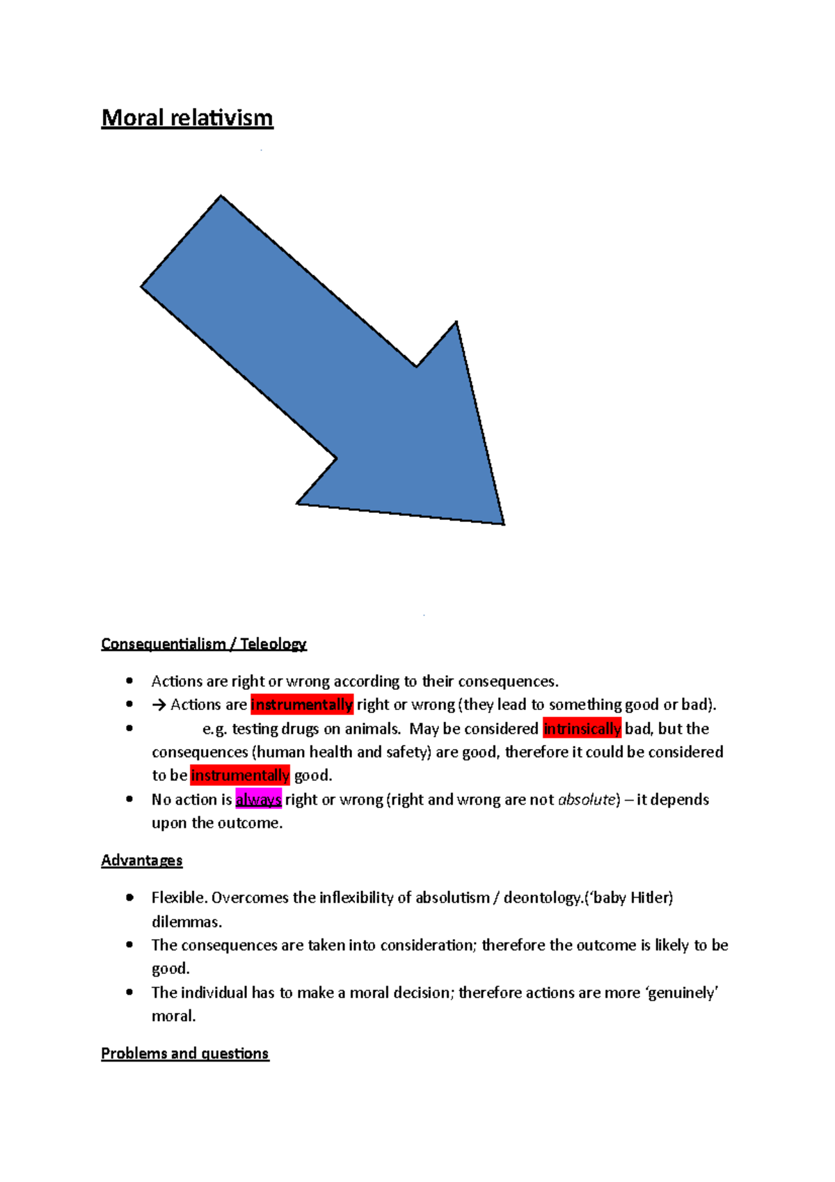 Moral Relativism And Situation Ethics Religious Studies V620 Studocu