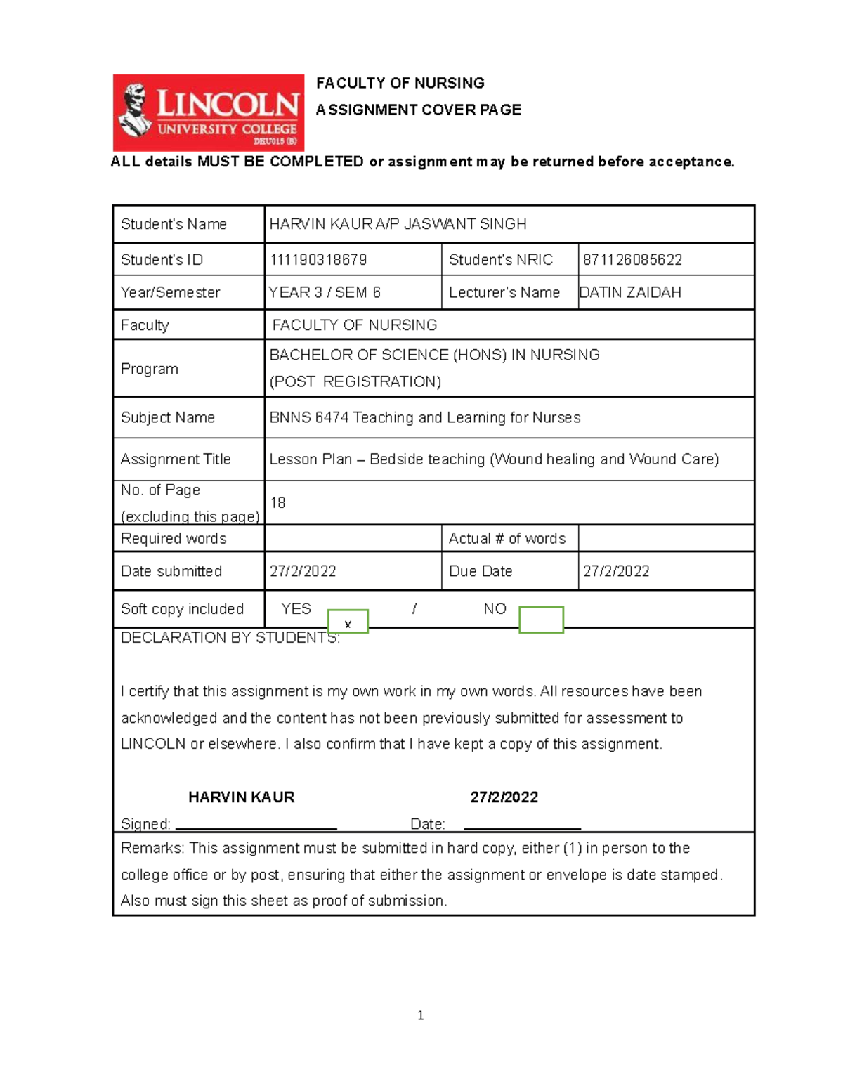 Bedside teaching malaysia apa apa la - FACULTY OF NURSING ASSIGNMENT ...