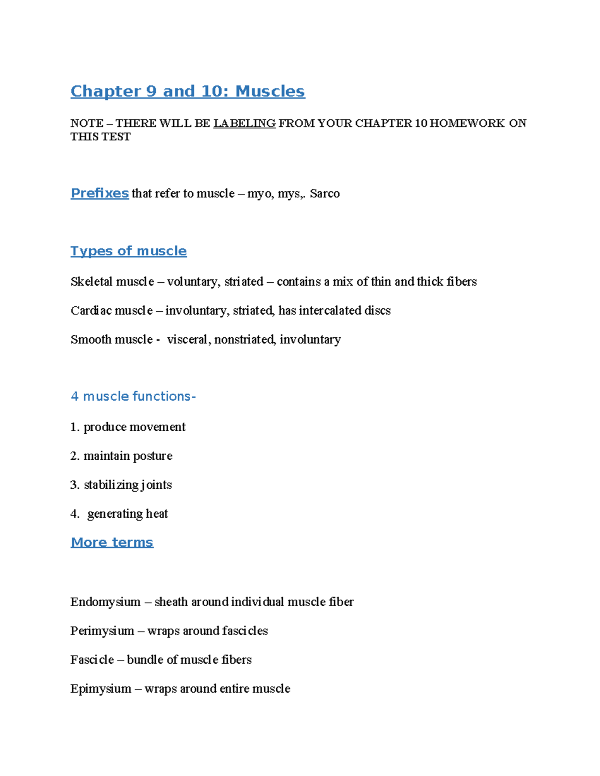 03 Study Guide Chapter 9 and 10 Muscle Test 3 - Chapter 9 and 10 ...